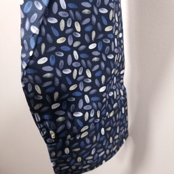 Lucky Brand Shirt Mens 15.5 34 Long Sleeve Button Up Navy Geometric Cowboy Rodeo - Picture 6 of 16